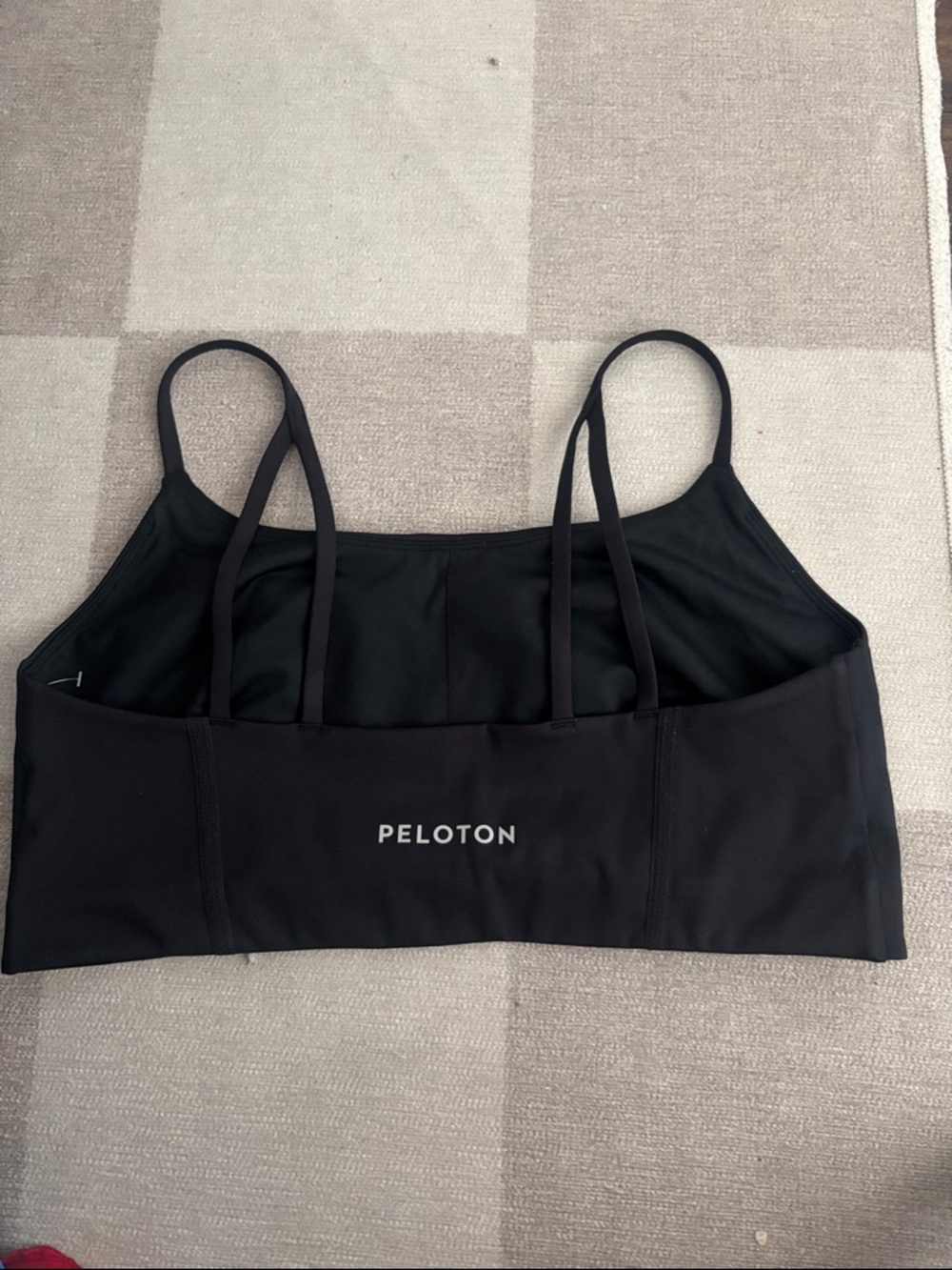 Peloton Black Double-Strap Performance Sports Bra